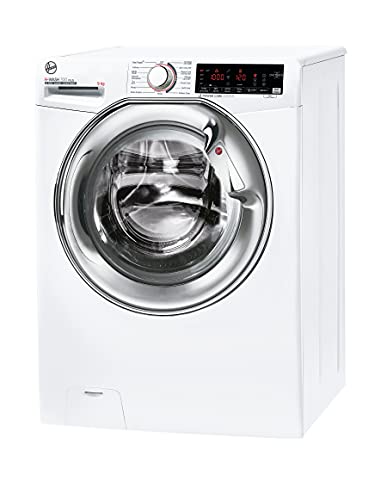 Hoover H-Wash 300 H3WS69TAMCE Freestanding Washing Machine, Chrome Door, WiFi Connected, 9 kg Load, 1600 rpm, White