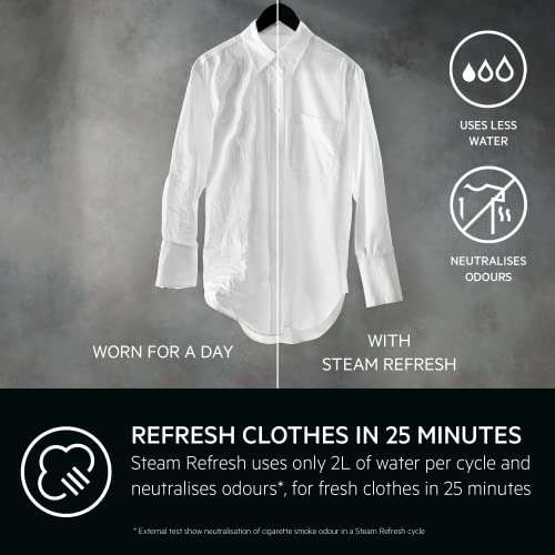 AEG 7000 Series Washing Machine LFR74164UC, UniversalDose ProSteam Freestanding Washing Machine using 96% less water, Large Capacity, 10kg Load, 1600rpm Spin, Energy Class A, White