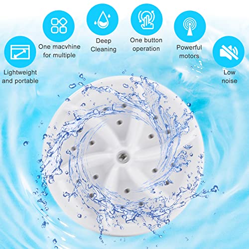 FGen Mini Turbine Washing Machine, Portable Mini Washing Machine, with USB Power Supply for Dorm, Home, Travel, Camping
