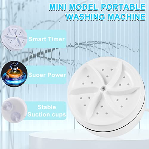 FGen Mini Turbine Washing Machine, Portable Mini Washing Machine, with USB Power Supply for Dorm, Home, Travel, Camping