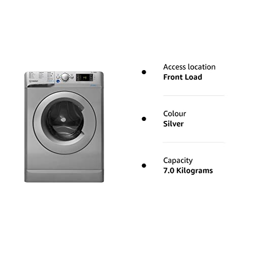 Indesit Freestanding BWE71452SUKN 7kg 1400RPM Washing Machine - Silver