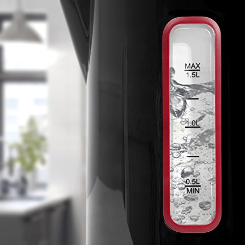 Duronic Electric Kettle EK30 BK | 3KW Variable Temperature Control | BLACK | 1.5L Fast Boil 3000W Eco Kettle | Keep Warm Function | Energy Efficient | Insulated Cool Touch | Cordless 360 Base