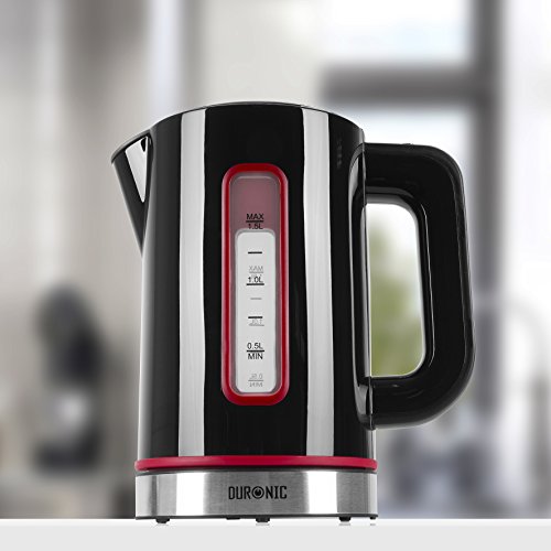 Duronic Electric Kettle EK30 BK | 3KW Variable Temperature Control | BLACK | 1.5L Fast Boil 3000W Eco Kettle | Keep Warm Function | Energy Efficient | Insulated Cool Touch | Cordless 360 Base