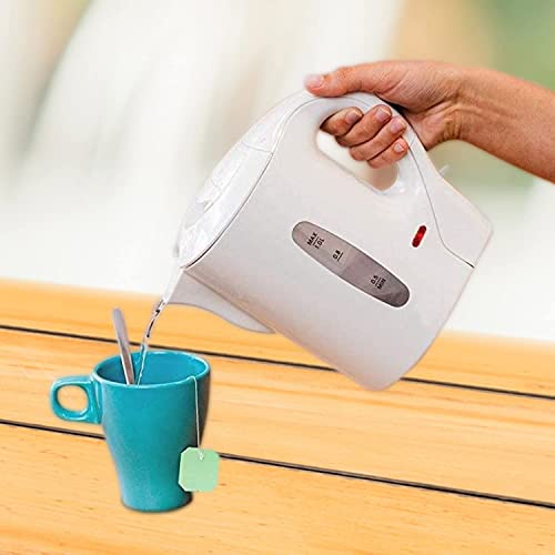 1 Litre 830W Electric Cordless Kitchen Kettle for Caravan Travel Hot Water White Jug by Crystals®