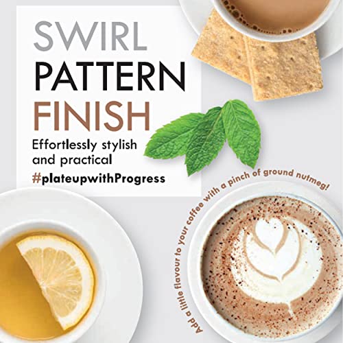 Progress EK4126PBRG 1.7L Jupiter Jug Kettle, Swirl Effect Finish & Rapid Boil, 360 Degree Swivel Base For Left & Right Handed Users, Concealed Heating Element & Boil Dry Sensor, 3000W, Black/Rose Gold