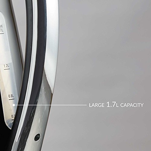 Andrew James 3000W Apollo Fast Boil Kettle Energy Efficient with Cordless 1.7L Jug Kettle and 360˚ Swivel Base (Black)