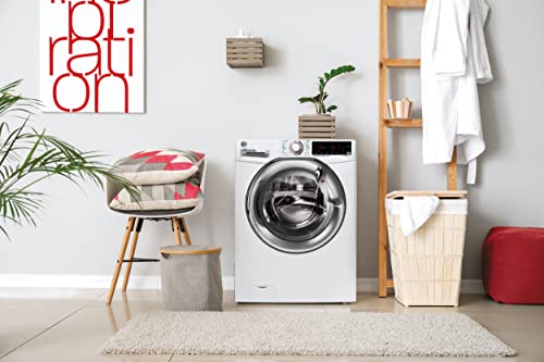Hoover H3WS4105TACE-80 10Kg 1400 Rpm Freestanding Washing Machine, WIFI, Steam, White with Chrome door 31011035