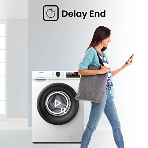 Hisense-WFQP6012EVM-Freestanding-6 KG-Front Load Durable Inverter Washing Machine-Steam Wash-Quick Wash-15 Washing Programs-1200 RPM-White-Energy Rating C