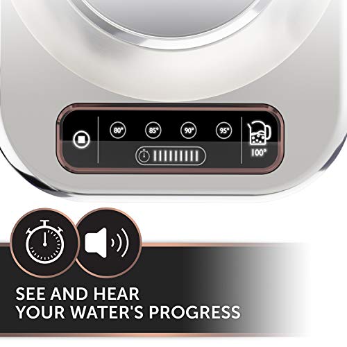 Breville Temperature Select Electric Kettle | 1.7 L | 3kW Fast Boil | Smart Digital Controls | Brushed Nickel (Silver/Grey), [VKT159]