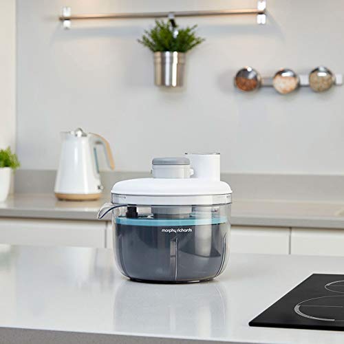 Morphy Richards 401012 Prepstar Food Processor for Innovative Meal Prep with All in One Easy Storage Solution, BPA Free Mixing Bowl, 350 W, White