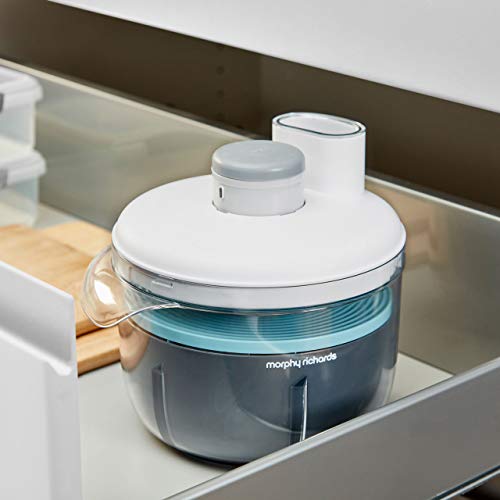 Morphy Richards 401012 Prepstar Food Processor for Innovative Meal Prep with All in One Easy Storage Solution, BPA Free Mixing Bowl, 350 W, White