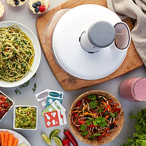 Morphy Richards 401012 Prepstar Food Processor for Innovative Meal Prep with All in One Easy Storage Solution, BPA Free Mixing Bowl, 350 W, White