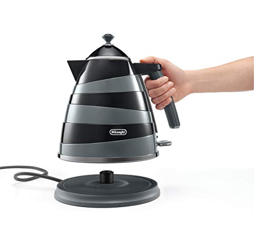 De'Longhi Avvolta Kettle, anti-scale filter, 1.7 Liters, 360° swivel base, KBA3001.BK, Black