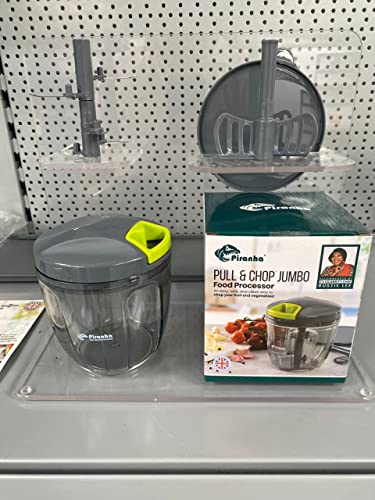 PIRANHA Pull & Chop (JUMBO) Food Processor, Multi-Function Manual Food Processors & Hand Chopper/Mixer/Blender (9OOml)