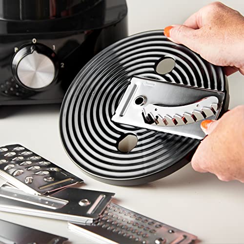 Emperial 1000W Food Processor and Blender - 3.5L Bowl, 1.8L Jug - Multifunctional 8in1 Chopper, Mixer with Dough Blade, Spatula, Shredder, Grater & Slicer - Features 2 Speeds + Pulse Control