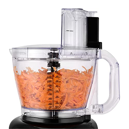 Venga! 8-in-1 Food Processor, 3 L Bowl, 1.75 L Blender, 2 Speed Settings, Pulse Setting, 1000 W, Black/Silver, VG HA 3001 BS