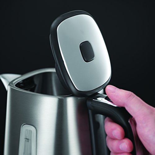 Russell Hobbs 23211 Luna Quiet Boil Electric Kettle, Stainless Steel, 3000 W, 1.7 Litre, Grey
