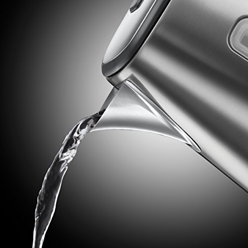 Russell Hobbs 23211 Luna Quiet Boil Electric Kettle, Stainless Steel, 3000 W, 1.7 Litre, Grey