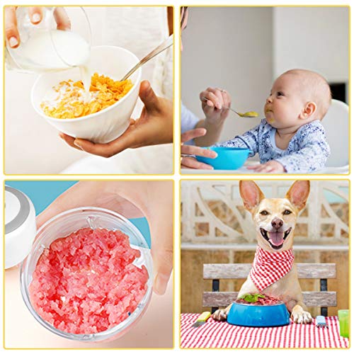Mini Food Chopper, Wireless Portable Electric Garlic Chopper, Blender Food Processor, USB Charging, BPA-Free, Easy to Clean, for Baby Food/Peppers/Onions/Garlic/vegetable/Fruits/Chili/Meat/Nuts(250ML)