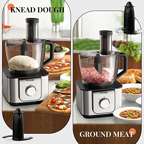 FIMEI Food Processor Multifunctional, 11 in 1 Food Processor, 1100W, 3 Speeds & Pulse Function, 3.2L Chopper, 1.5L Blender, Grinder, Citrus Juicer, Dough Hook, Shredder, Reversible Slicing, HGM-406