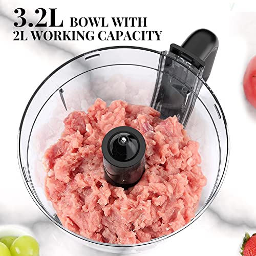 FIMEI Food Processor Multifunctional, 11 in 1 Food Processor, 1100W, 3 Speeds & Pulse Function, 3.2L Chopper, 1.5L Blender, Grinder, Citrus Juicer, Dough Hook, Shredder, Reversible Slicing, HGM-406