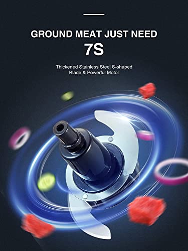 Yabano Food Processor, 1.4 Litre Food Mixer with 6 Chopping, Slicing and Dough Attachments, 700 W, Silver