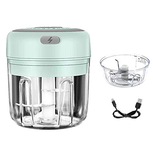 2ps Mini Food Chopper Electric Small Kitchen Food Processor Blender, Portable Vegetable, Fruit, Meat, Garlic, Onion, and Ginger Chopper, can be Used for Baby Food Salad USB Charging 250ML & 100ML
