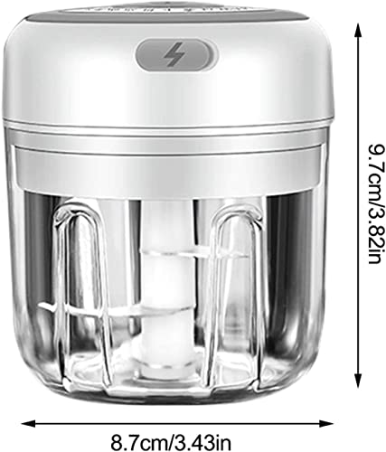 2ps Mini Food Chopper Electric Small Kitchen Food Processor Blender, Portable Vegetable, Fruit, Meat, Garlic, Onion, and Ginger Chopper, can be Used for Baby Food Salad USB Charging 250ML & 100ML