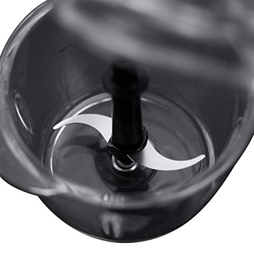 Russell Hobbs 24662 Desire Mini Chopper, Vegetable and Onion Chopper, 500 ml Capacity Glass Bowl, Matte Black, 200 W