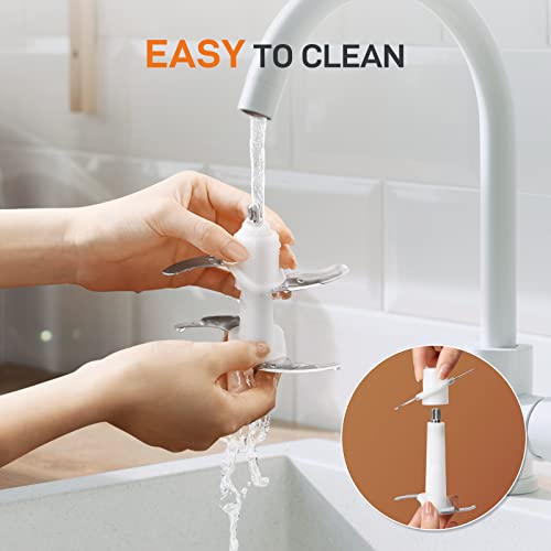 DR.ZERO Food Processors with 2 Bowls, Mini Chopper Electric Food Chopper 4 Bi-Level Blades, 2 Speed, 1.2l and 0.6l, Meat Mincer 500W for Baby Food, Meat, Onion, Vegetables, Nut