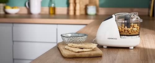 Kenwood Mini Chopper, 0.35 Litre Dishwasher Safe Bowl, 2 Speeds, Rubber Feet for Food Chopper Stability, 300 W, CH180B, Assorted