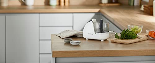 Kenwood Mini Chopper, 0.35 Litre Dishwasher Safe Bowl, 2 Speeds, Rubber Feet for Food Chopper Stability, 300 W, CH180B, Assorted