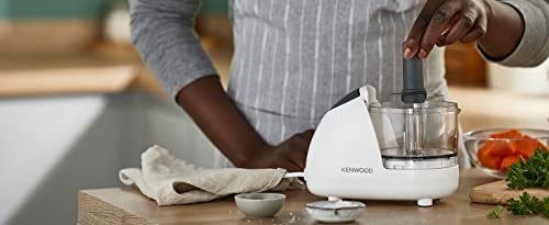 Kenwood Mini Chopper, 0.35 Litre Dishwasher Safe Bowl, 2 Speeds, Rubber Feet for Food Chopper Stability, 300 W, CH180B, Assorted