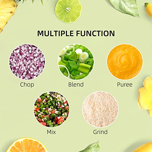 HOMCOM Food Processor with 1L Bowl, 1.5L Blender, Knife Blades, Reversible Slicing and Grating Discs, Adjustable Speed and Pulse, 500W