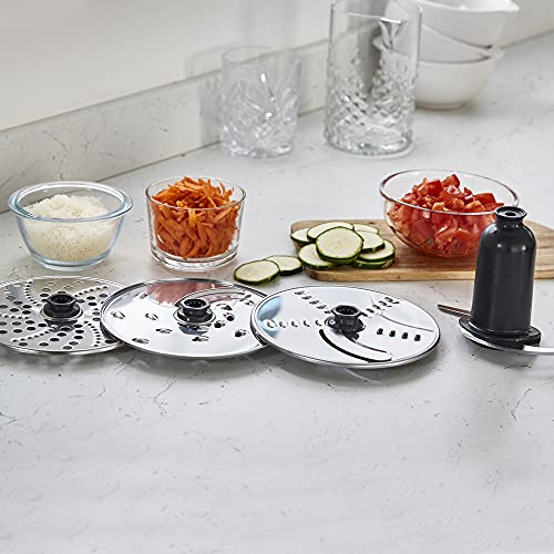 Kenwood Multipro Compact+ FDM312 SS, 5-in-1 Compact Food Processor, Stainless Steel, 2.1 L Capacity, digital weighing scale, Jug Blender, Spicemill, 2x Smoothie Blender, 800 W