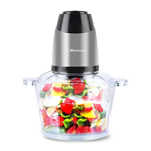 Food Processor Blender Mixer Food Chopper Meat Chopper 2L Glass Bowl Vegetable Grinder Fruits Nut Grinder Multi-Functional Sharp Steeliness Steel Blade