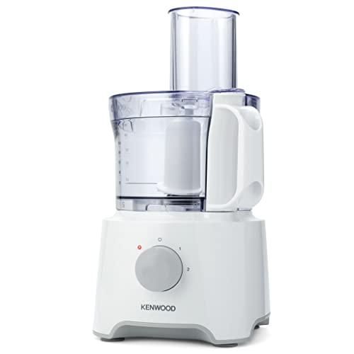 Kenwood Food Processor, 2.1L Bowl, 1.2 L Blender, Emulsifying, Knife Blade, Reversible Slicing and Grating Discs, 800 W, FDP301WH, White [Energy Class A]