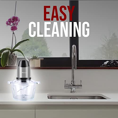 Food Processor Blender Mixer Food Chopper Meat Chopper 2L Glass Bowl Vegetable Grinder Fruits Nut Grinder Multi-Functional Sharp Steeliness Steel Blade