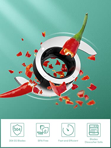 FOHERE Food Processor, 700W Compact Food Mixer with 4 Attachments for Chopping, Slicing, Shredding, Kneading Dough and Emulsifying, 12 Cup Bowl, 2 Speed Setting & Pulse, Glossy Black