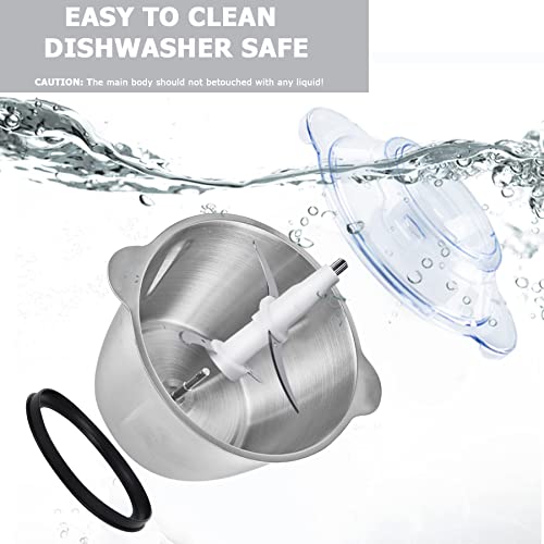 Mini Chopper 400W LINKChef Mini Food Processor Vegetable Chopper 1.2L Stainless Steel Bowl, Meat Grinder with 4 bi-Level Blades for Meat Vegetable Fruit