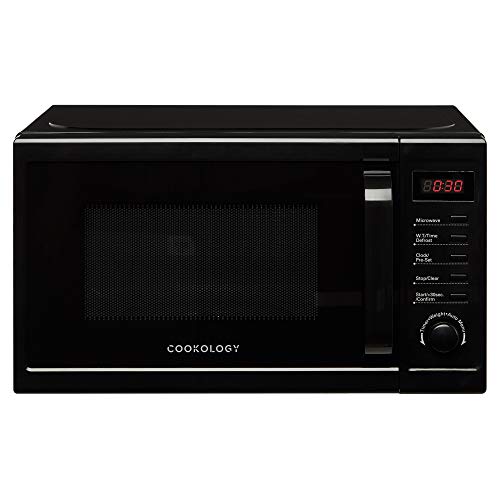 Cookology CFSDI20LBK Digital 800W Freestanding Microwave, 20 Litre Capacity with 25cm Turntable, Features Weight and Time Quick Defrost Setting and 8 Cooking Functions - in Black