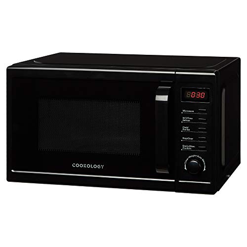 Cookology CFSDI20LBK Digital 800W Freestanding Microwave, 20 Litre Capacity with 25cm Turntable, Features Weight and Time Quick Defrost Setting and 8 Cooking Functions - in Black