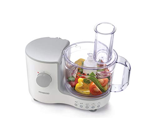 Kenwood Compact Food Processor, 1.4L Bowl, Blender, Emulsifying, Chopping Blade, Shredder Disc 400W, FP120, White