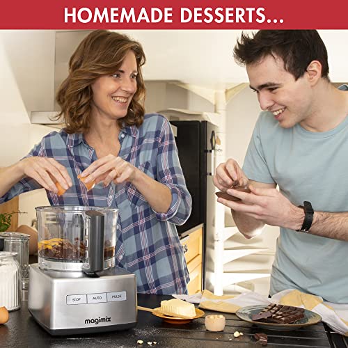 Magimix 4200XL Food Processor | 3L BPA-Free Bowl | Quiet & Powerful Motor | Multifunctional 6 in 1 Solution | Satin | 18471