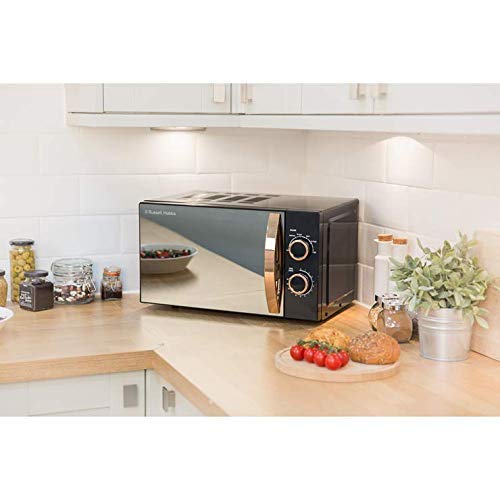 Russell Hobbs RHM1727RG 17 Litre 700 W Rose Gold Solo Microwave with 5 Power Levels, 30 Minute Timer, Defrost Setting, Easy Clean