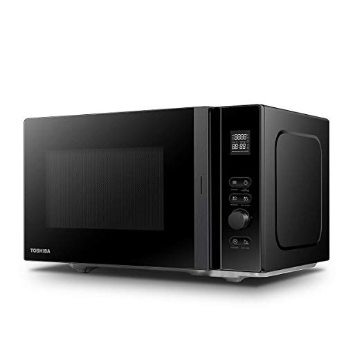 Toshiba 800w 20L Microwave Oven with 12 Cooking Presets, Upgraded Easy-Clean Enamel Cavity, Weight/Time Defrost, and Turntable with Position Memory Function - Black - MV-AM20T(BK)