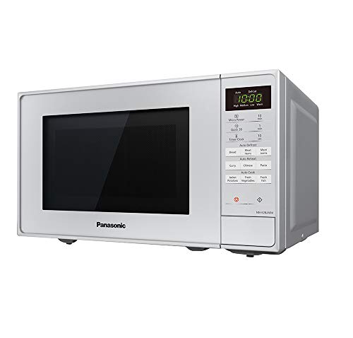 Panasonic NN-E28JMMBPQ Compact Solo Microwave Oven with Turntable, 800 W, 20 Litres, Silver