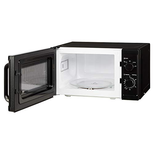 Cookology CMAFS20LBK Freestanding 800W Microwave, 20 Litre Capacity with 25cm Turntable, Features 5 Cooking Power Levels, Quick Defrost Setting and Dial Timer - in Black