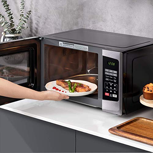 Toshiba 800w 23L Microwave Oven with Digital Display, Auto Defrost, One-touch Express Cook with 6 Pre-Programmed Auto Cook, and Easy Clean - Black - ML-EM23P(BS)