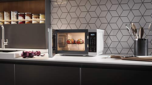 SHARP YC-MG02U-S 800W Digital Touch Control Microwave with 20 L Capacity, 1000W Grill & Defrost Function – Silver